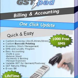 GSTpad Billing/Accounting/barcode Software